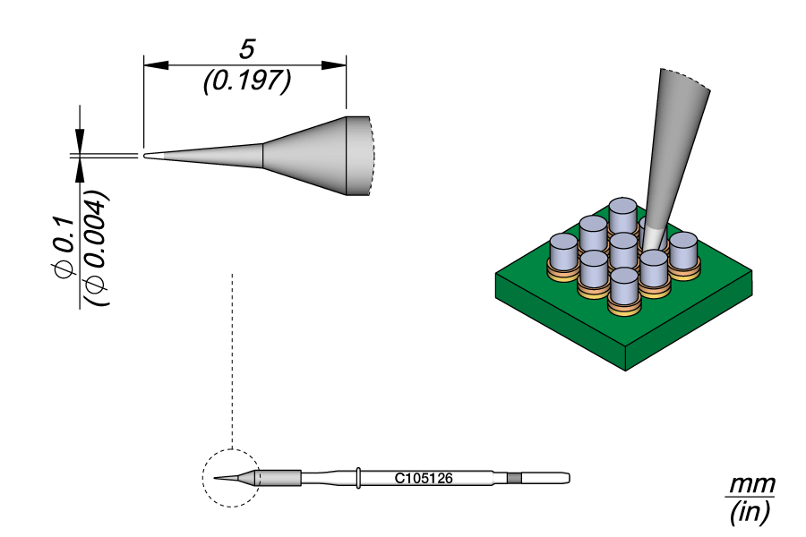 C105126 - Cartridge Conical Ø 0.1